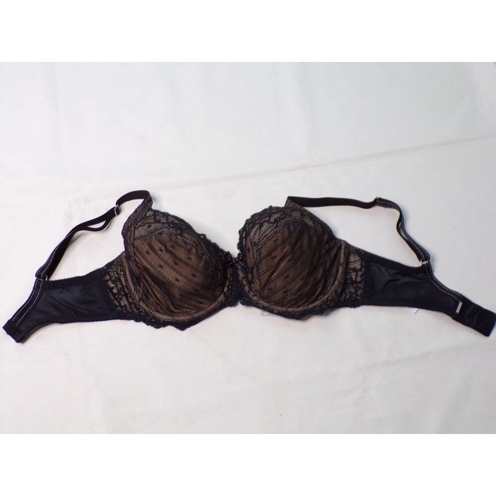 🆕CHANTELLE Rive Gauche Full Non-Padded Underwire Bra 34DDDD Black #3281 - Picture 13 of 15